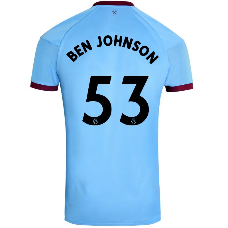 Herren Fußball Ben Johnson #53 Auswärtstrikot Blau Trikot 2020/21 Hemd