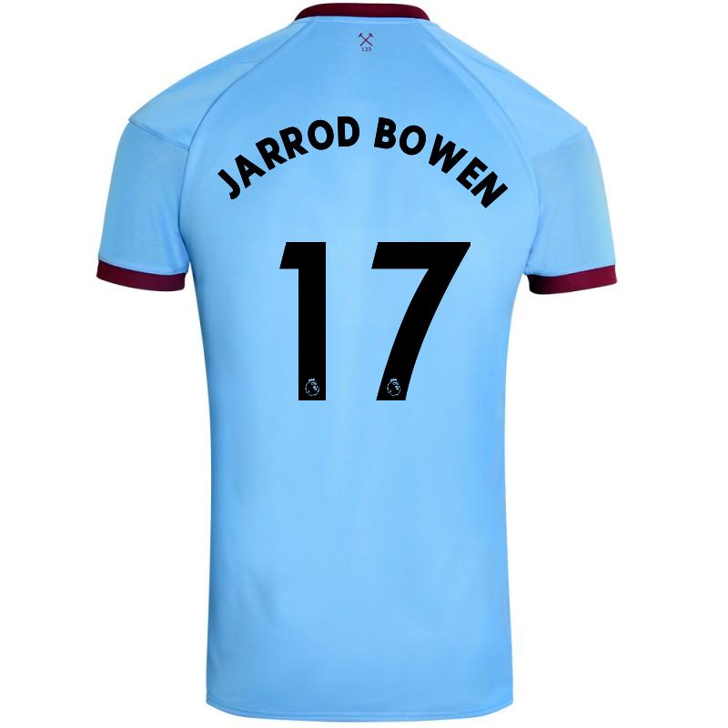 Herren Fußball Jarrod Bowen #17 Auswärtstrikot Blau Trikot 2020/21 Hemd