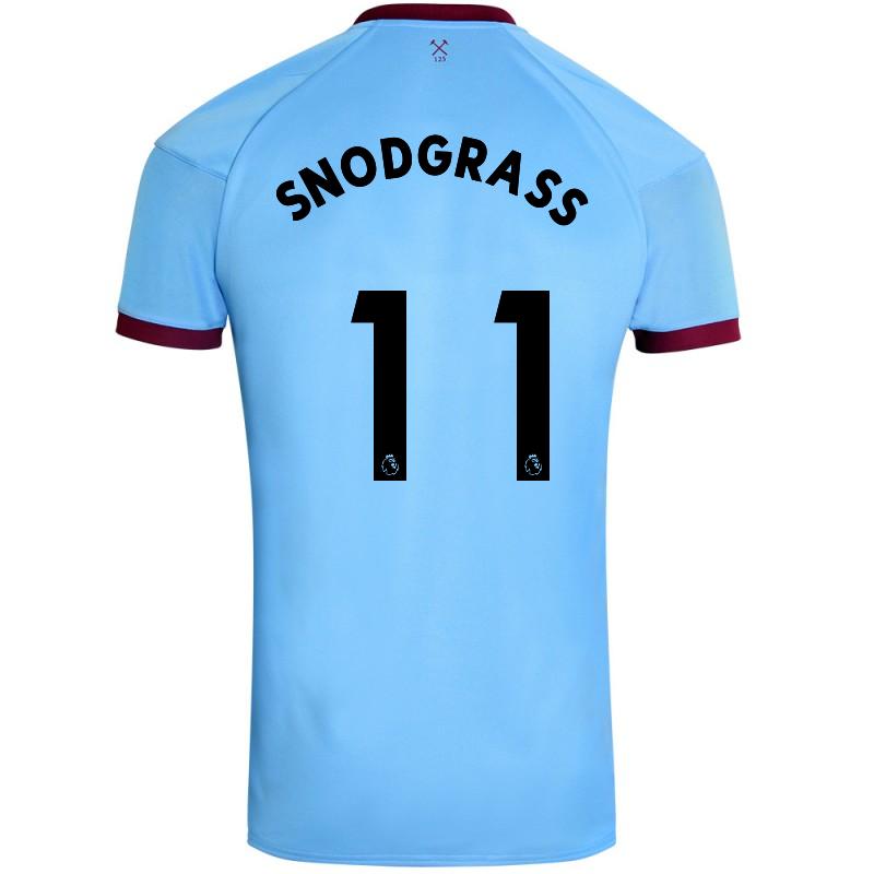 Herren Fußball Robert Snodgrass #11 Auswärtstrikot Blau Trikot 2020/21 Hemd