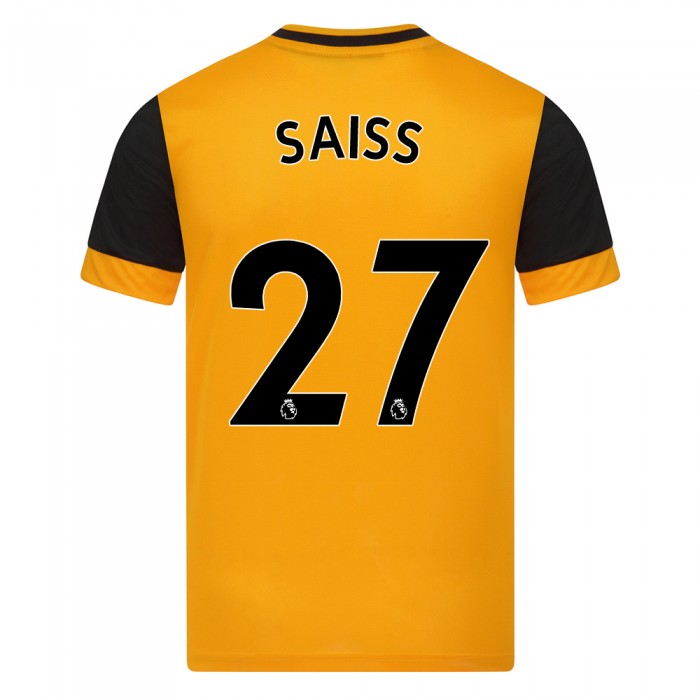 Herren Fußball Romain Saiss #27 Heimtrikot Orange Trikot 2020/21 Hemd
