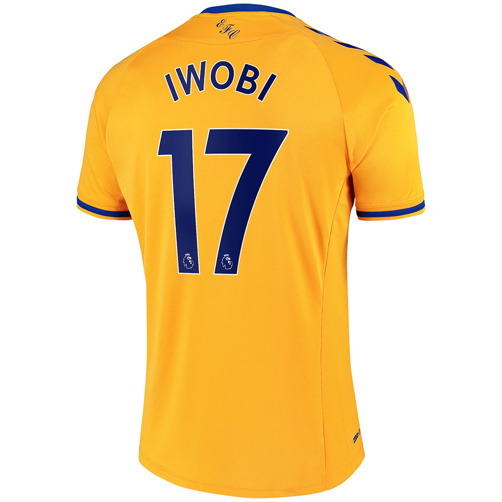 Herren Fußball Alex Iwobi #17 Auswärtstrikot Gelb Trikot 2020/21 Hemd