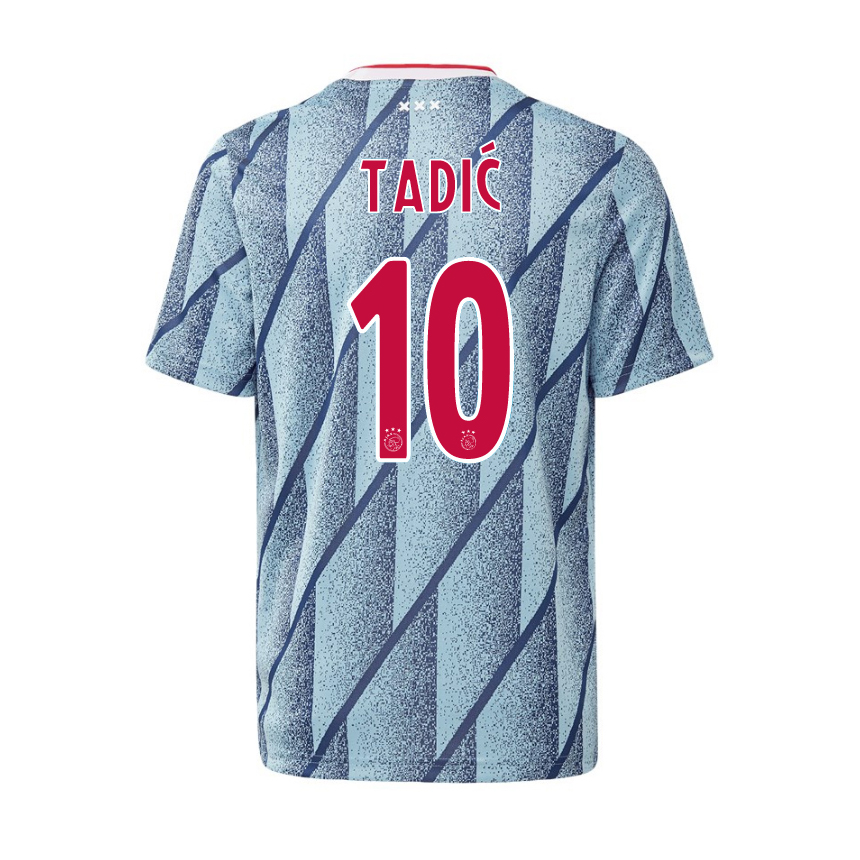 Herren Fußball Dusan Tadic #10 Auswärtstrikot Blau Trikot 2020/21 Hemd