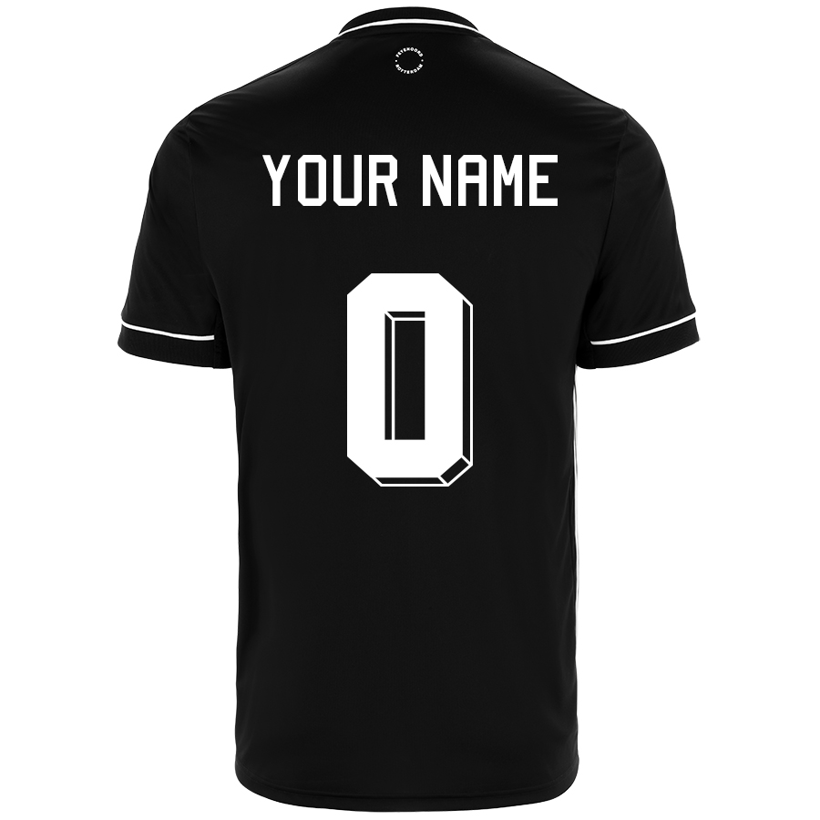 Herren Fußball Dein Name #0 Auswärtstrikot Schwarz Trikot 2020/21 Hemd