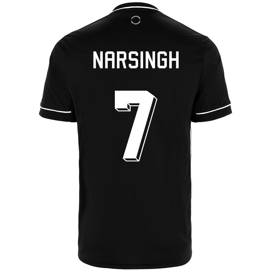 Herren Fußball Luciano Narsingh #7 Auswärtstrikot Schwarz Trikot 2020/21 Hemd