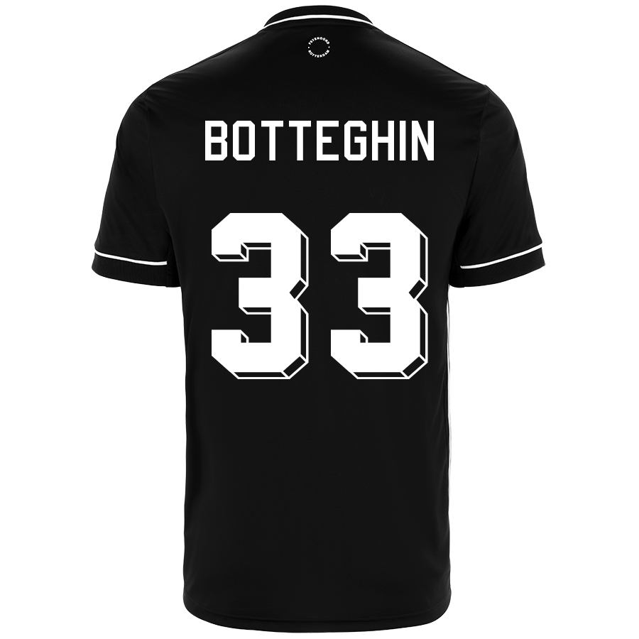 Herren Fußball Eric Botteghin #33 Auswärtstrikot Schwarz Trikot 2020/21 Hemd