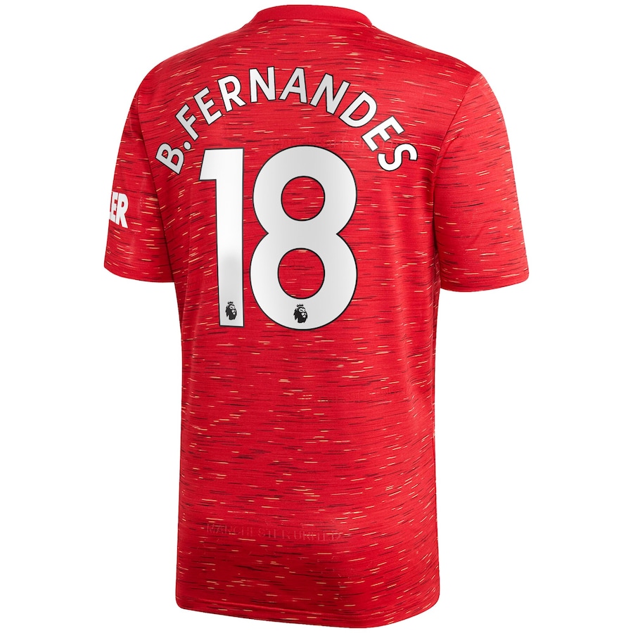Herren Fußball Bruno Fernandes #18 Heimtrikot Rot Trikot 2020/21 Hemd