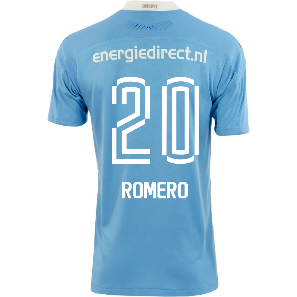 Herren Fußball Maximiliano Romero #20 Auswärtstrikot Blau Trikot 2020/21 Hemd