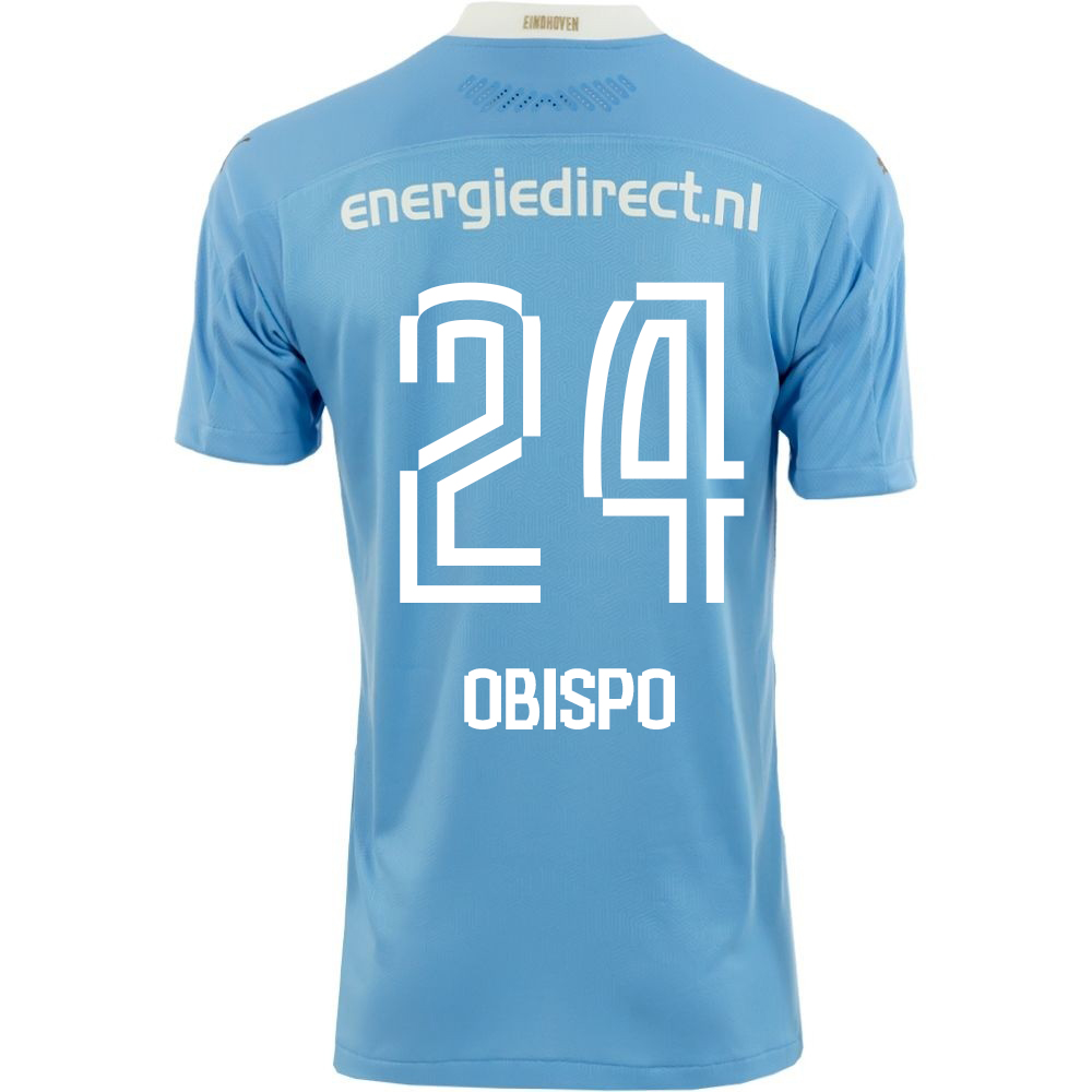 Herren Fußball Armando Obispo #24 Auswärtstrikot Blau Trikot 2020/21 Hemd