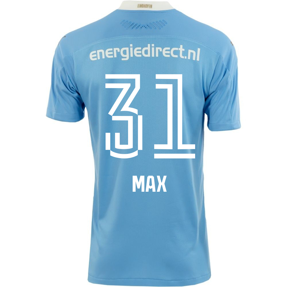 Herren Fußball Philipp Max #31 Auswärtstrikot Blau Trikot 2020/21 Hemd