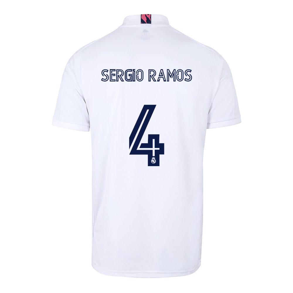 Herren Fußball Sergio Ramos #4 Heimtrikot Weiß Trikot 2020/21 Hemd