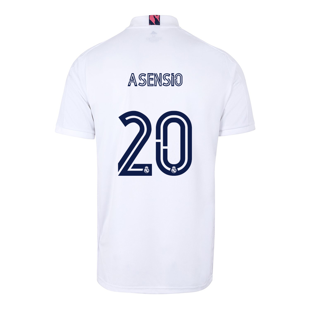 Herren Fußball Marco Asensio #20 Heimtrikot Weiß Trikot 2020/21 Hemd