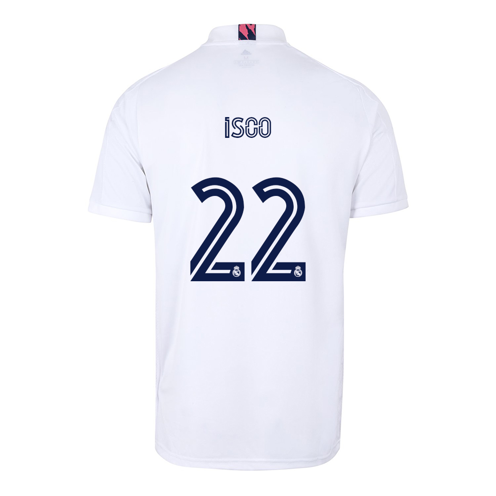 Herren Fußball Isco #22 Heimtrikot Weiß Trikot 2020/21 Hemd