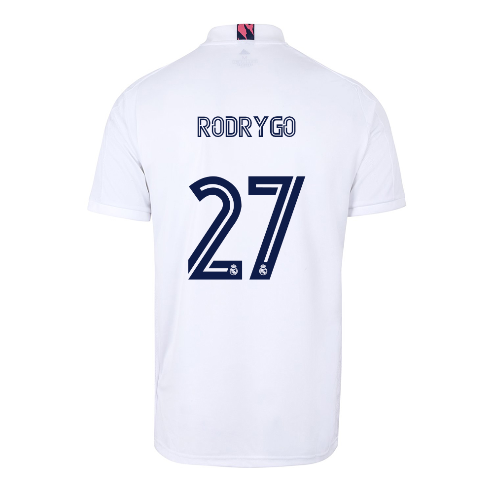 Herren Fußball Rodrygo #27 Heimtrikot Weiß Trikot 2020/21 Hemd