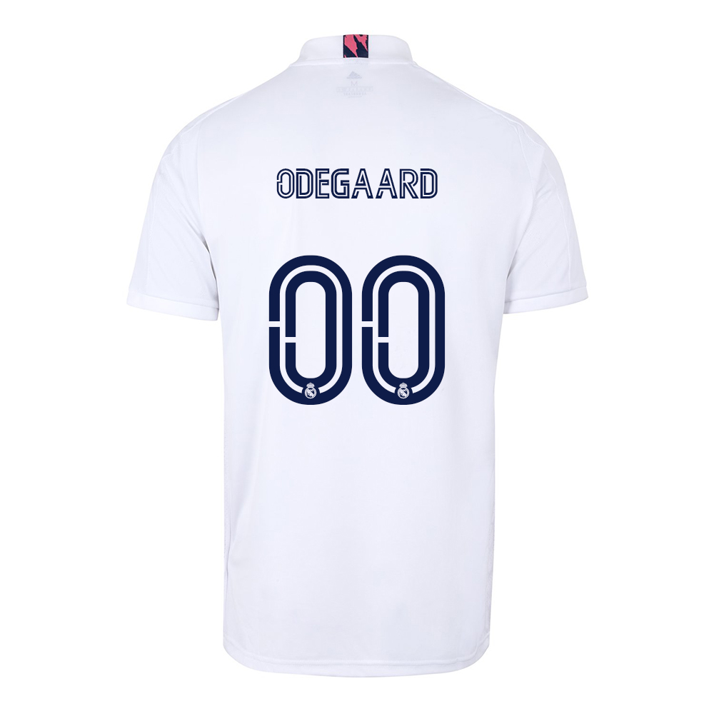 Herren Fußball Martin Odegaard #0 Heimtrikot Weiß Trikot 2020/21 Hemd