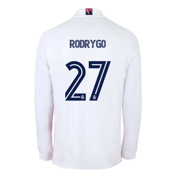 Herren Fußball Rodrygo #27 Heimtrikot Weiß Trikot 2020/21 Hemd