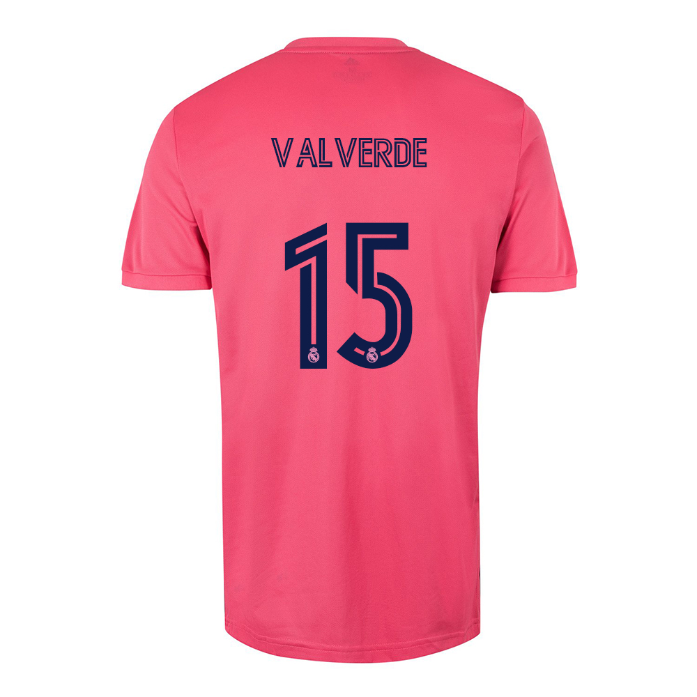 Herren Fußball Federico Valverde #15 Auswärtstrikot Rosa Trikot 2020/21 Hemd