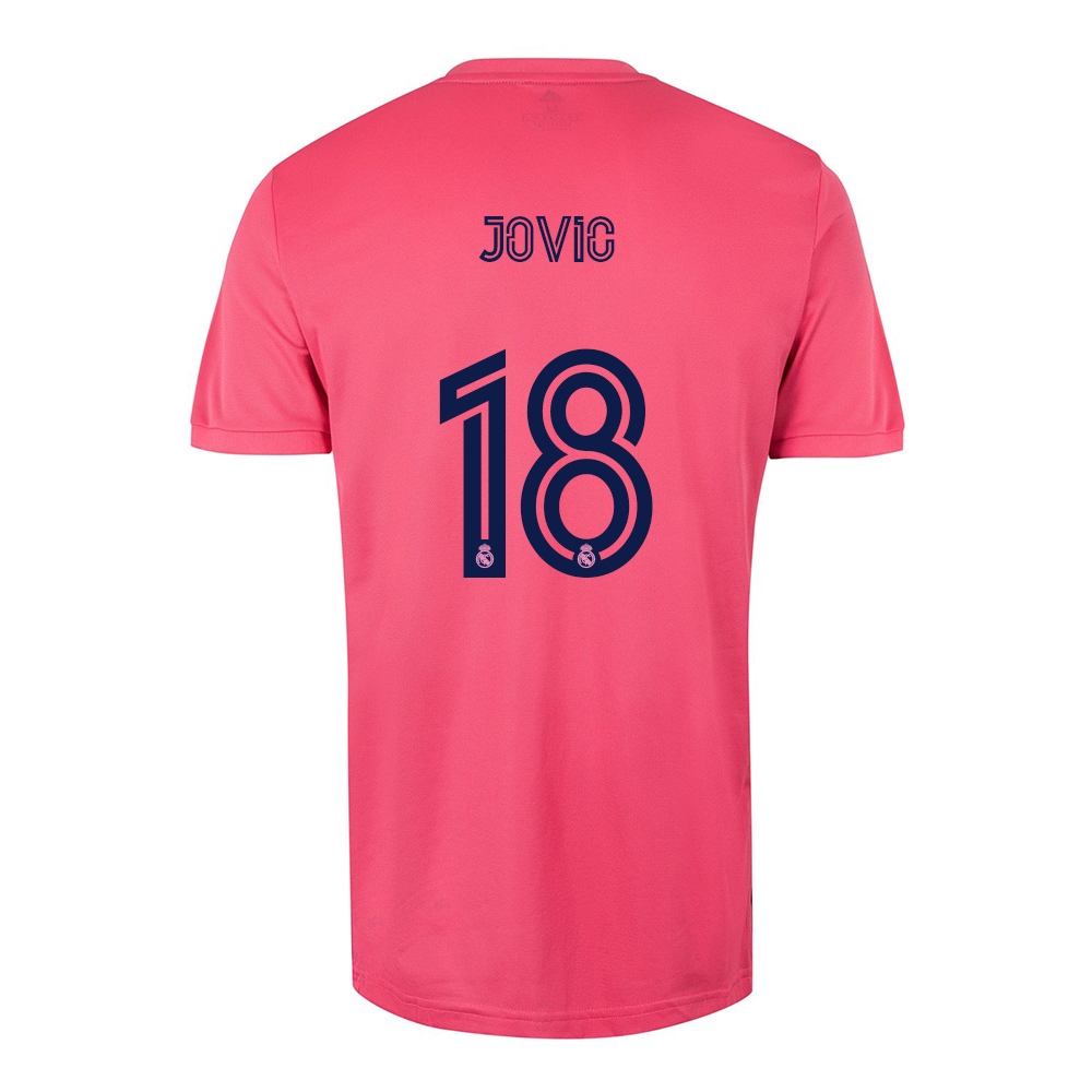 Herren Fußball Luka Jovic #18 Auswärtstrikot Rosa Trikot 2020/21 Hemd