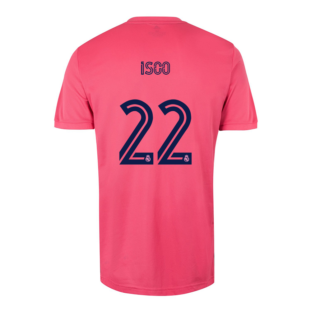 Herren Fußball Isco #22 Auswärtstrikot Rosa Trikot 2020/21 Hemd
