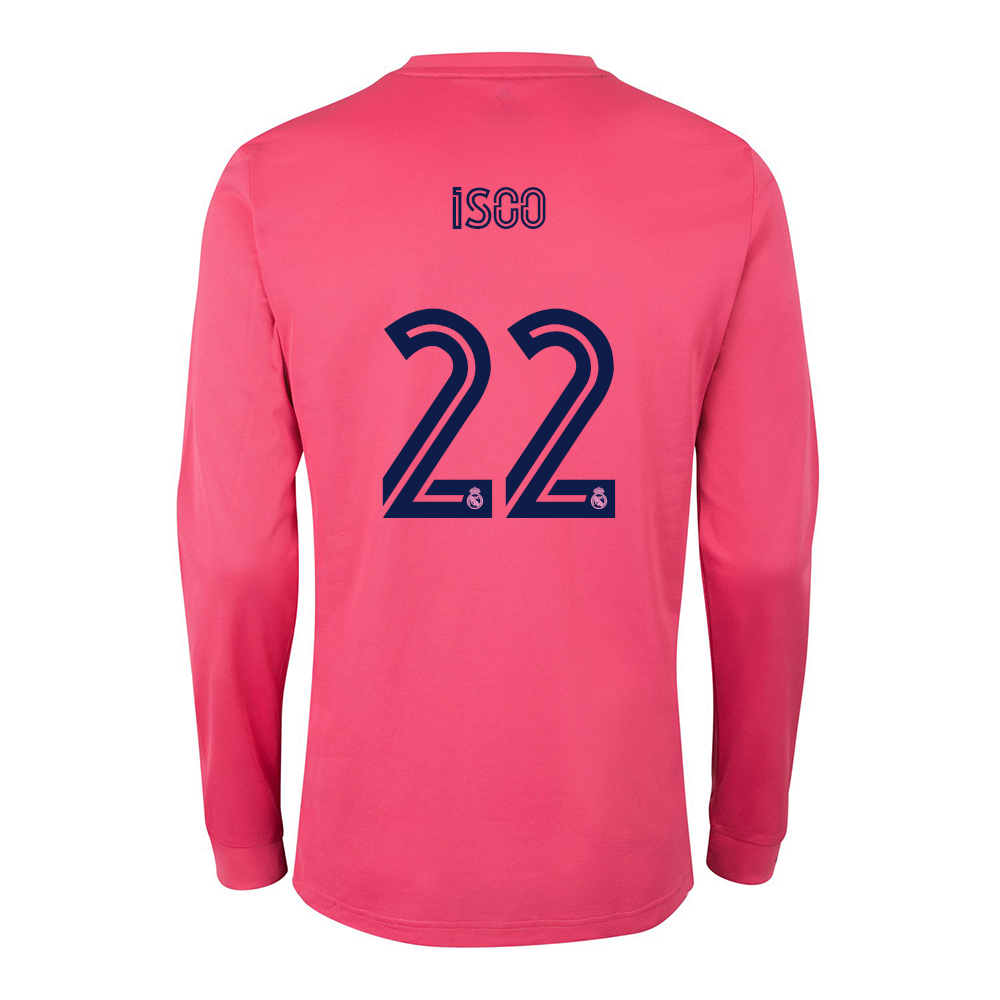 Herren Fußball Isco #22 Auswärtstrikot Rosa Trikot 2020/21 Hemd