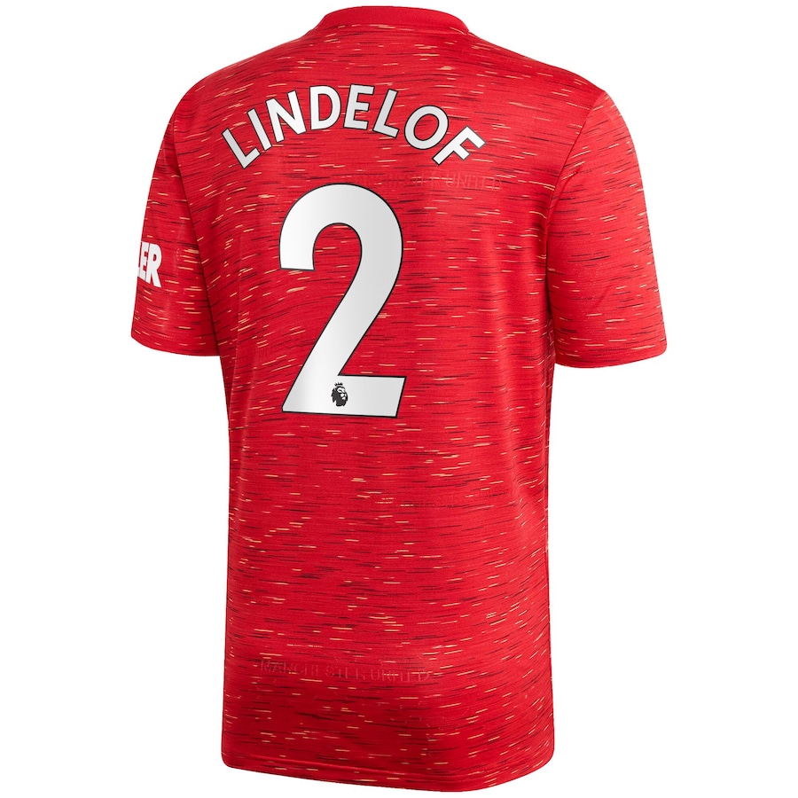 Herren Fußball Victor Lindelof #2 Heimtrikot Rot Trikot 2020/21 Hemd