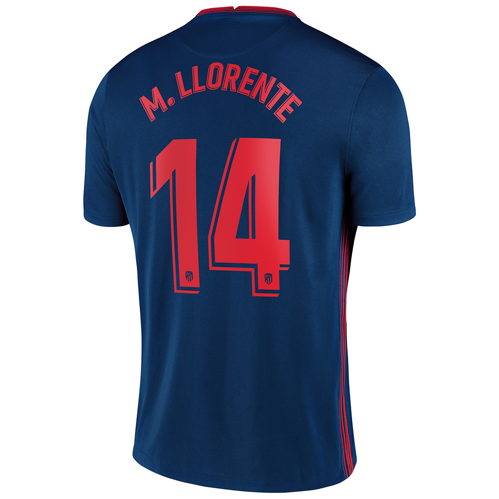 Herren Fußball Marcos Llorente #14 Auswärtstrikot Königsblau Trikot 2020/21 Hemd