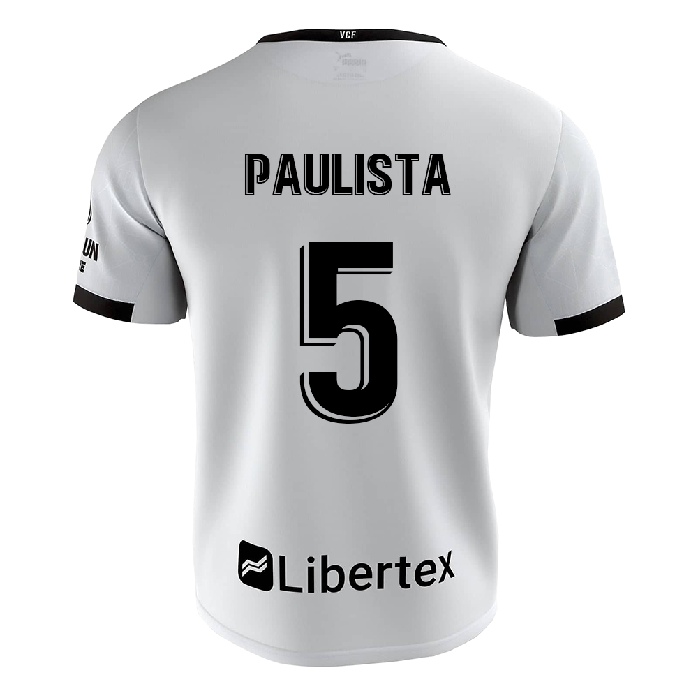 Herren Fußball Gabriel Paulista #5 Heimtrikot Weiß Trikot 2020/21 Hemd