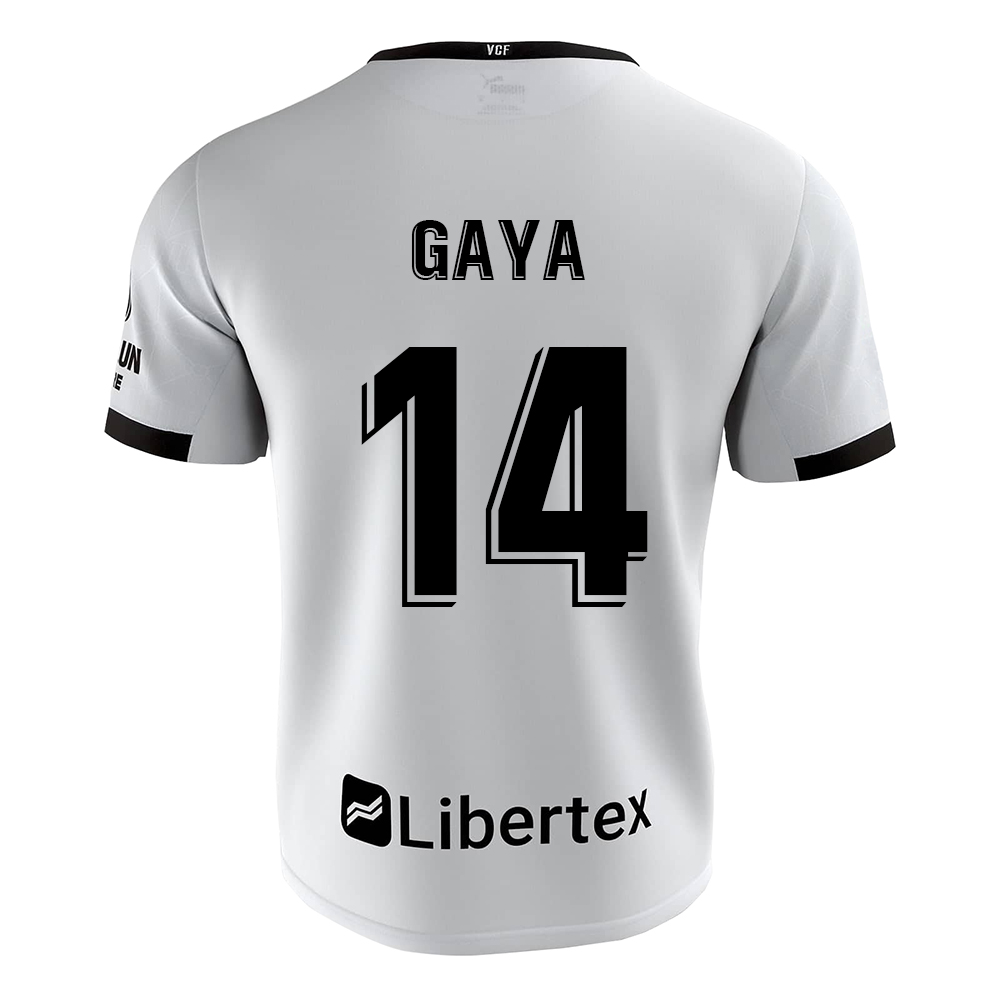 Herren Fußball Jose Gaya #14 Heimtrikot Weiß Trikot 2020/21 Hemd