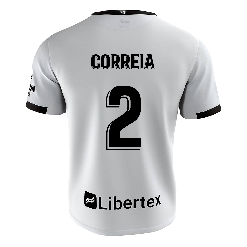 Herren Fußball Thierry Correia #2 Heimtrikot Weiß Trikot 2020/21 Hemd