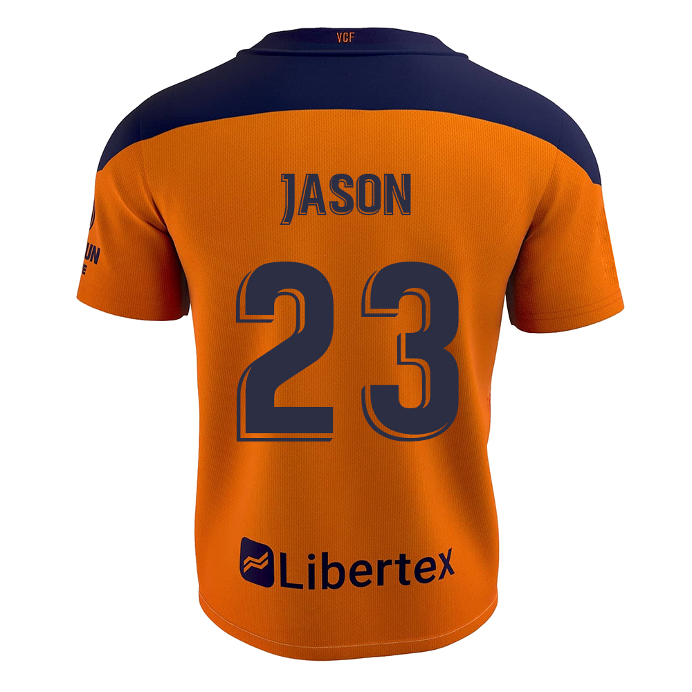 Herren Fußball Jason #23 Auswärtstrikot Orange Trikot 2020/21 Hemd