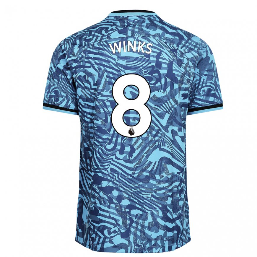 Kandiny Kinder Harry Winks #8 Blau Dunkelblau Ausweichtrikot Trikot 2022/23 T-shirt