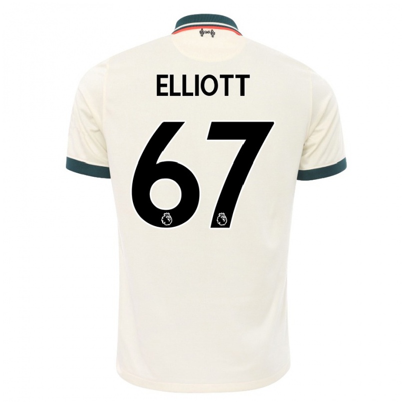Damen Fußball Harvey Elliott #67 Beige Auswärtstrikot Trikot 2021/22 T-shirt