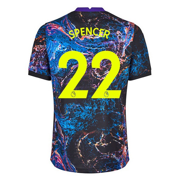 Damen Fußball Rebecca Spencer #22 Mehrfarbig Auswärtstrikot Trikot 2021/22 T-shirt
