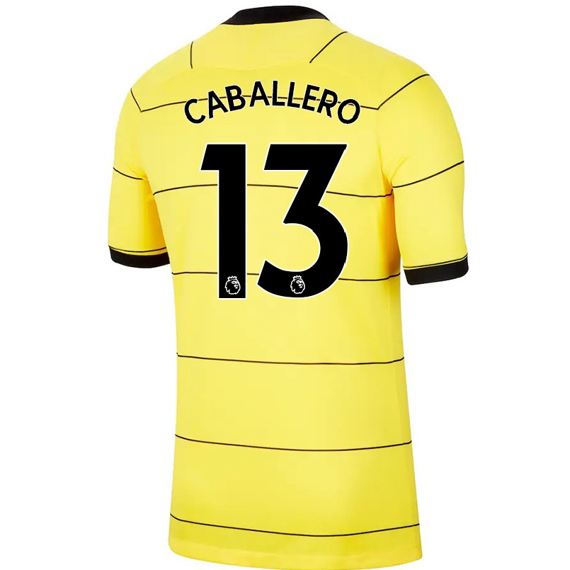 Damen Fußball Willy Caballero #13 Gelb Auswärtstrikot Trikot 2021/22 T-shirt