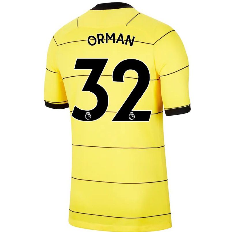 Damen Fußball Emily Orman #32 Gelb Auswärtstrikot Trikot 2021/22 T-shirt