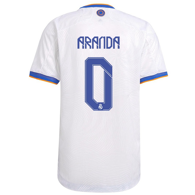Damen Fußball Oscar Aranda #0 Weiß Heimtrikot Trikot 2021/22 T-shirt