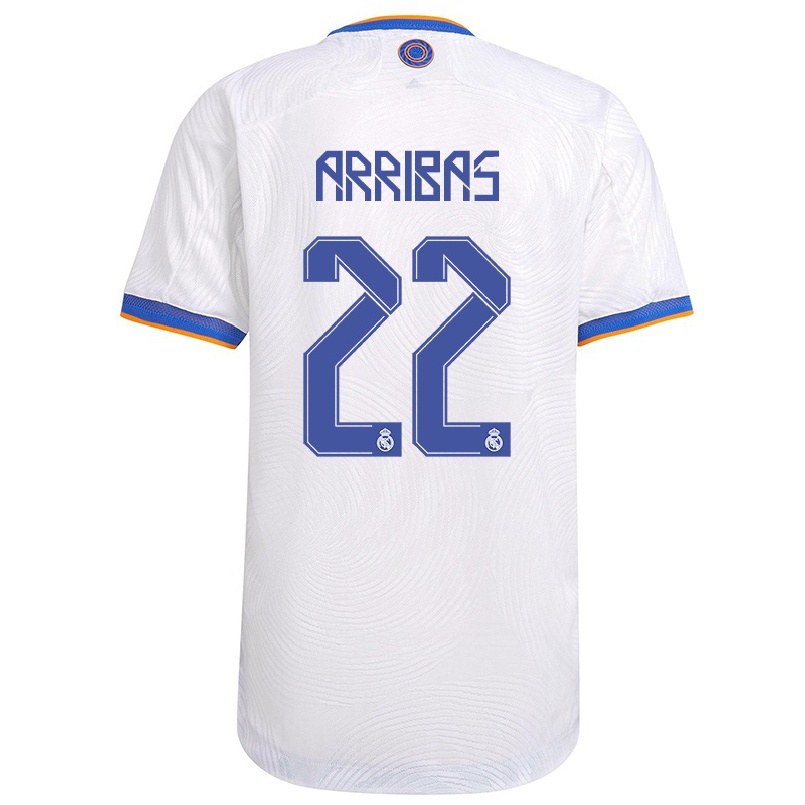 Damen Fußball Sergio Arribas #22 Weiß Heimtrikot Trikot 2021/22 T-shirt