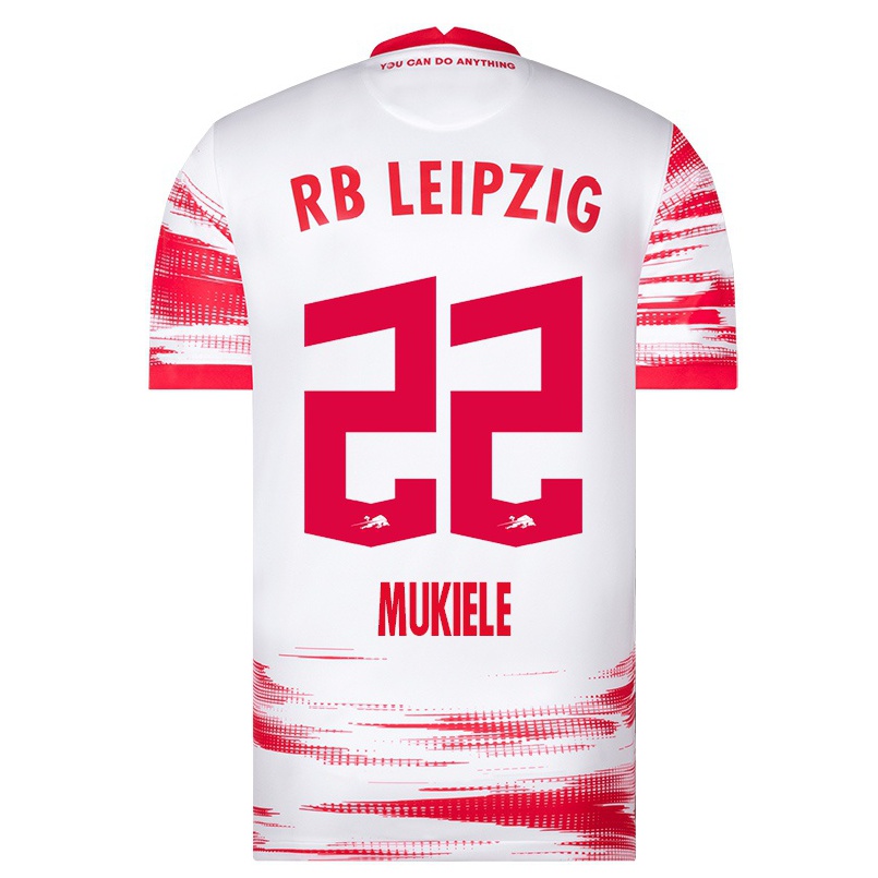 Damen Fußball Nordi Mukiele #22 Rot-weib Heimtrikot Trikot 2021/22 T-shirt