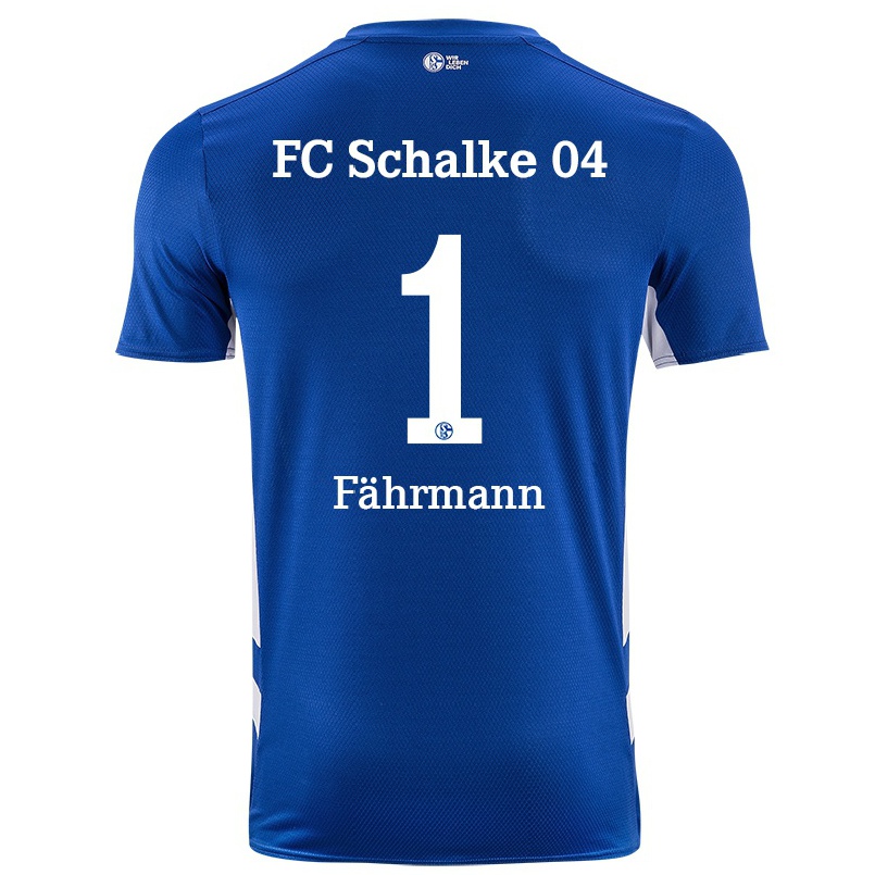 Damen Fußball Ralf Fahrmann #1 Königsblau Heimtrikot Trikot 2021/22 T-shirt