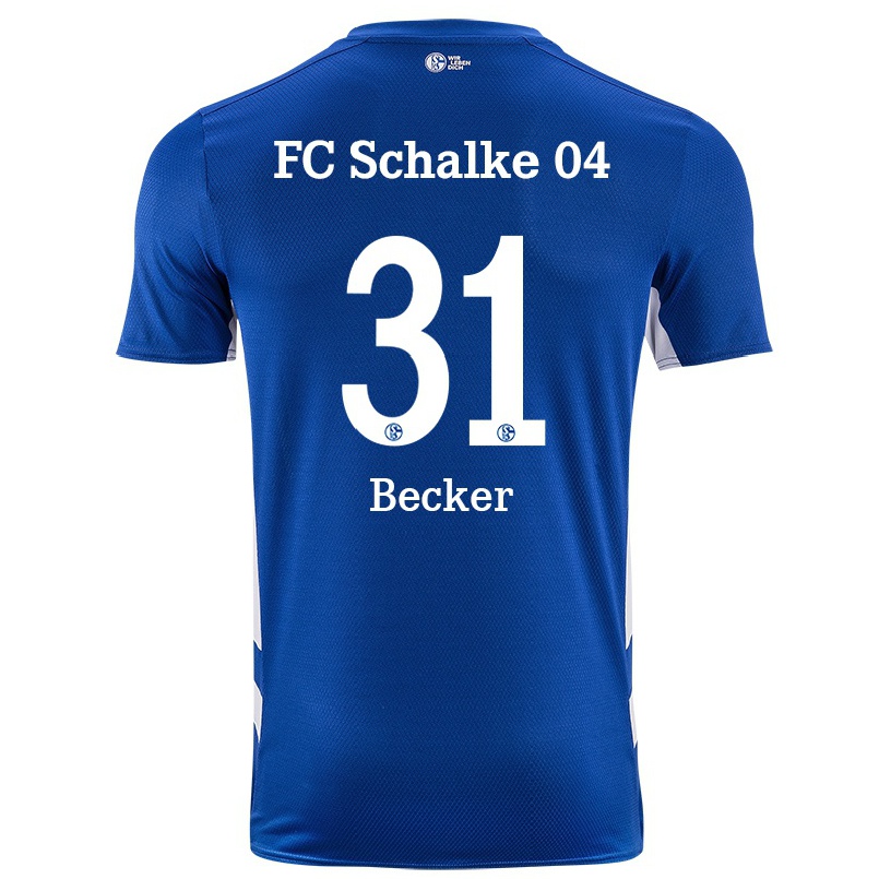 Damen Fußball Timo Becker #31 Königsblau Heimtrikot Trikot 2021/22 T-shirt