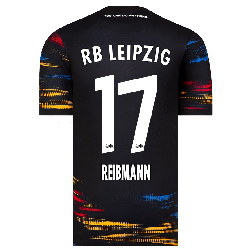 Damen Fußball Emily Reibmann #17 Schwarz Gelb Auswärtstrikot Trikot 2021/22 T-shirt