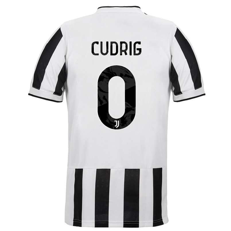 Damen Fußball Nicolo Cudrig #0 Weiß Schwarz Heimtrikot Trikot 2021/22 T-shirt