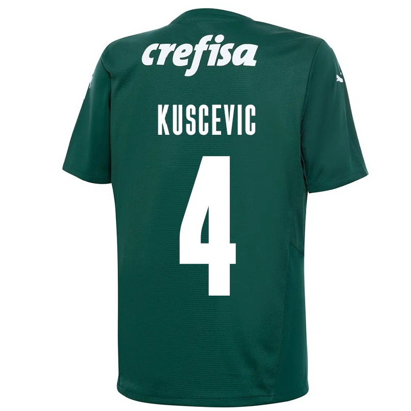 Damen Fußball Benjamin Kuscevic #4 Dunkelgrün Heimtrikot Trikot 2021/22 T-shirt