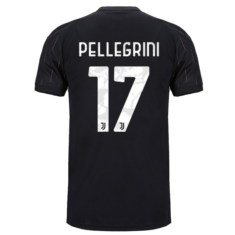Damen Fußball Luca Pellegrini #17 Schwarz Auswärtstrikot Trikot 2021/22 T-shirt