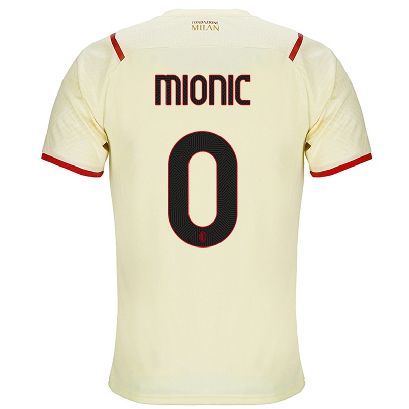 Damen Fußball Antonio Mionic #0 Sekt Auswärtstrikot Trikot 2021/22 T-shirt