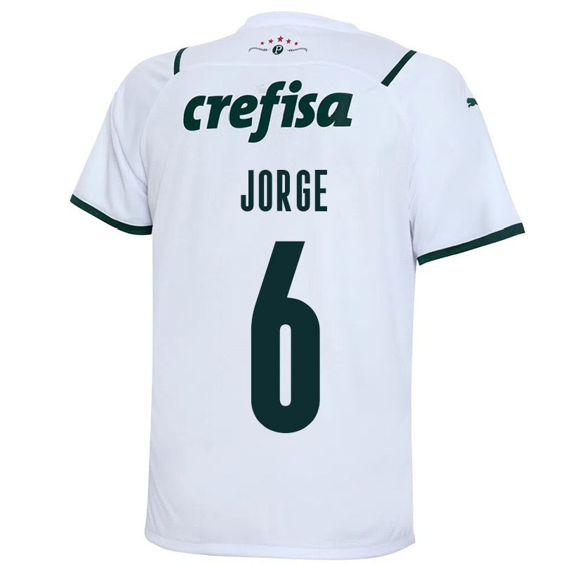Damen Fußball Jorge #6 Weiß Auswärtstrikot Trikot 2021/22 T-shirt