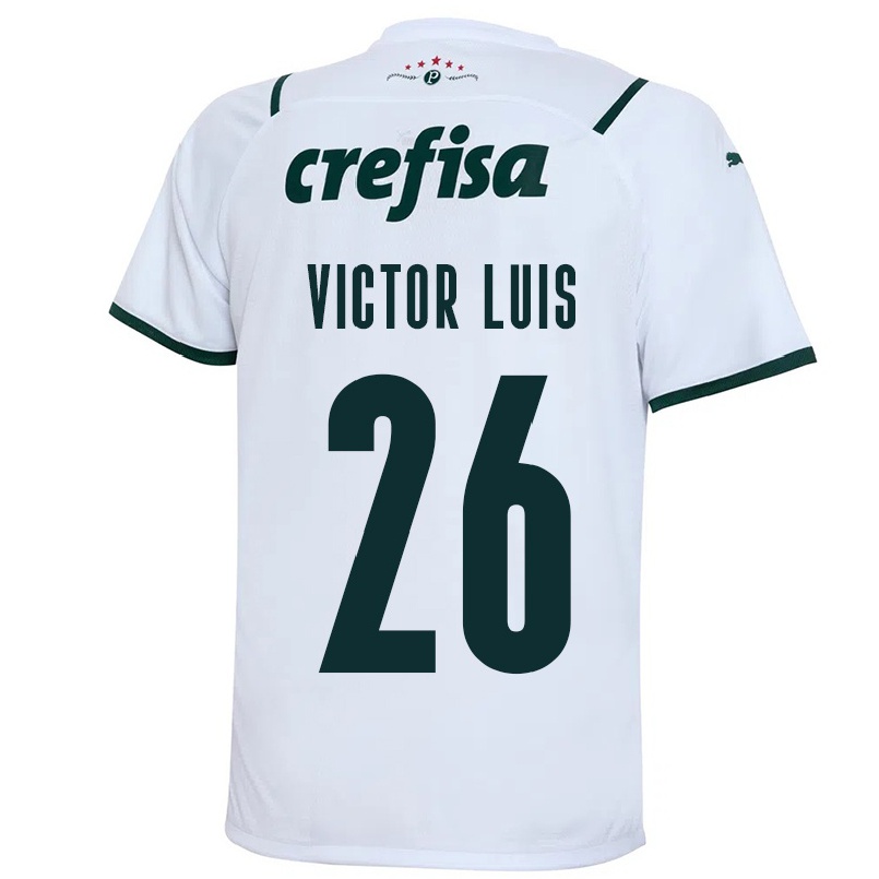 Damen Fußball Victor Luis #26 Weiß Auswärtstrikot Trikot 2021/22 T-shirt