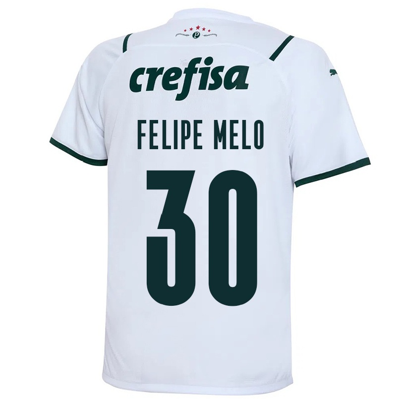 Damen Fußball Felipe Melo #30 Weiß Auswärtstrikot Trikot 2021/22 T-shirt