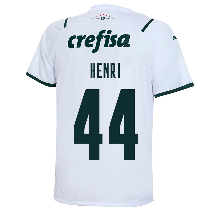 Damen Fußball Henri #44 Weiß Auswärtstrikot Trikot 2021/22 T-shirt