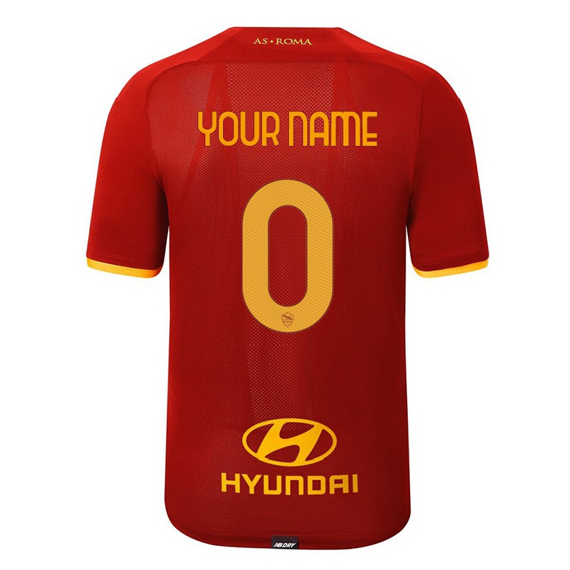 Damen Fußball Ihren Namen #0 Rot Heimtrikot Trikot 2021/22 T-shirt