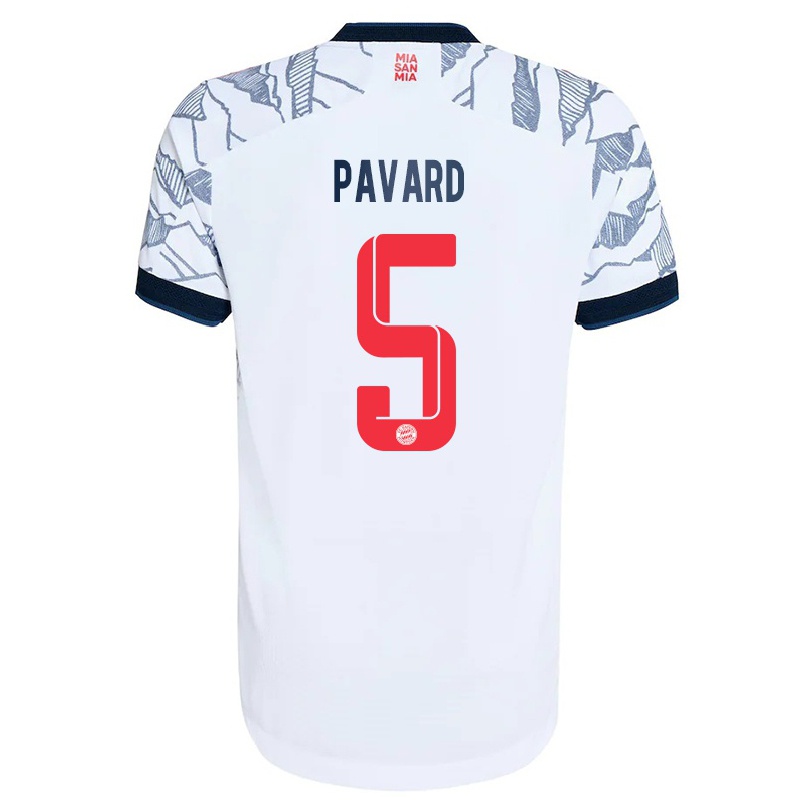 Damen Fußball Benjamin Pavard #5 Grau Weiß Ausweichtrikot Trikot 2021/22 T-shirt